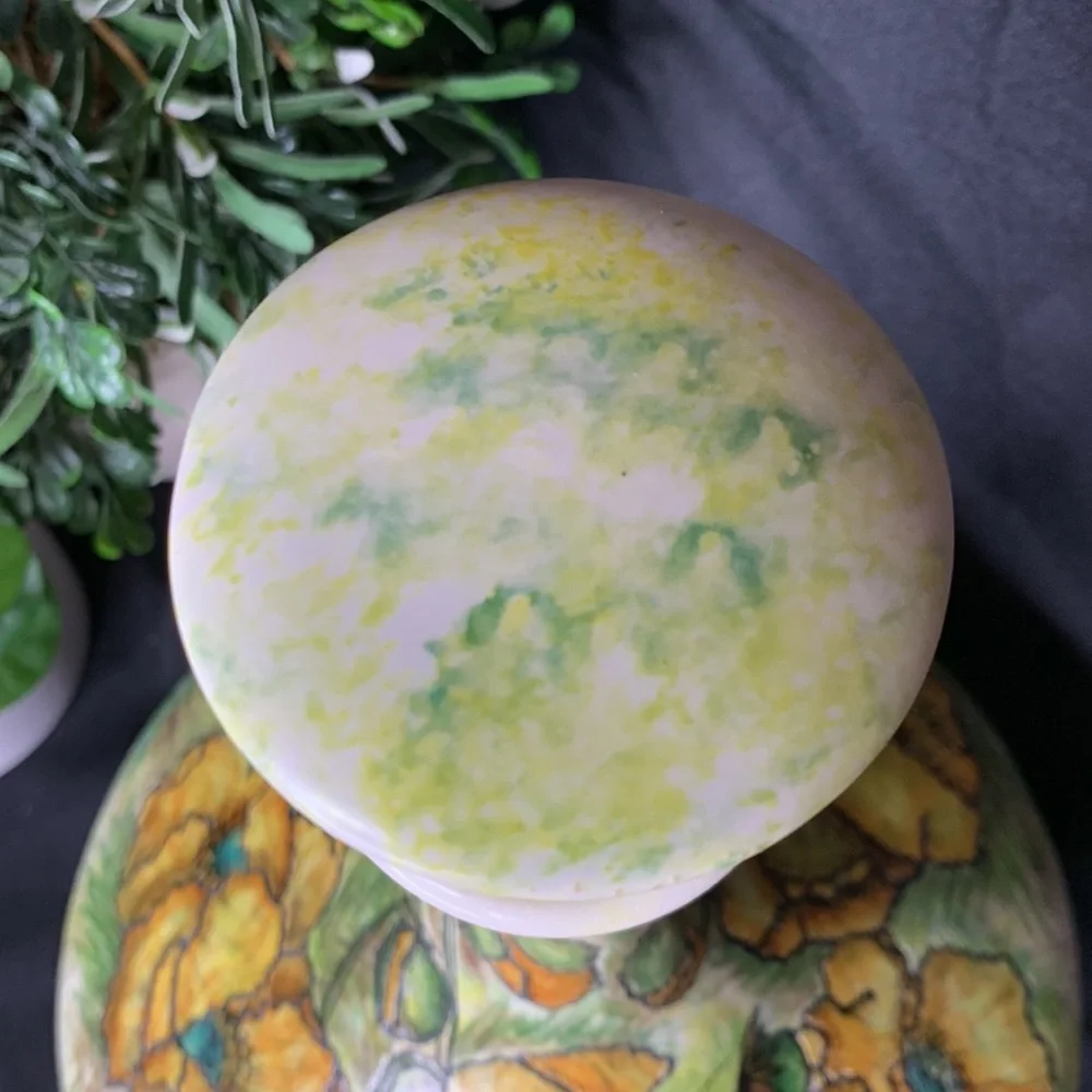 Vintage Artist Design hand painted and etched Ceramic Decanter with poppies - Picture 7 of 11